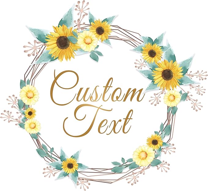 Premium Custom Stickers Labels - Personalized Stickers for Businesses Logo and Name. Birthday Pets and Label Product Boxes Wedding Favors Waterproof Labels (wreath 19, 4 inch)