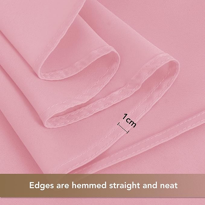 sancua Small Square Tablecloths 36x36 Inch - Pink Table Cloth for Square or Round Tables, Washable Polyester Fabric Table Cover for Nightstand End Bedside Tables
