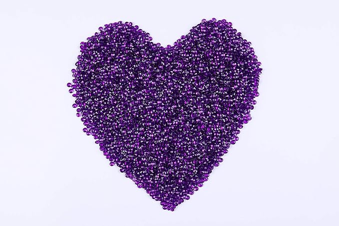 10000 pcs/Pack Wedding Table Scatter Confetti Crystals Acrylic Diamonds Vase Fillers 4.5 mm Rhinestones for Wedding, Bridal Shower, Vase Beads Decorations (Dark Purple)