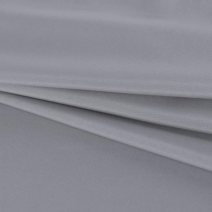 Fitable Rectangle Tablecloth Stain and Wrinkle Resistant Washable Polyester Table Cloth for Buffet Parties and Camping (54x108 inch, Light Grey)