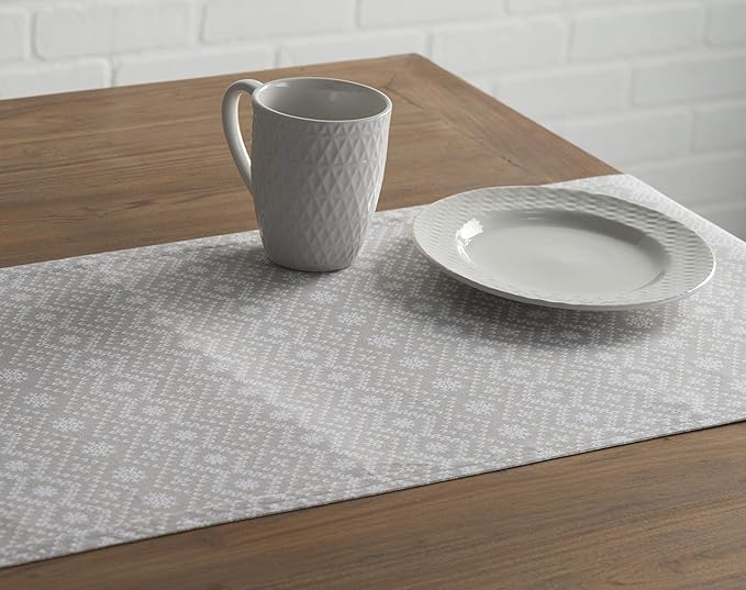 Maison d' Hermine Table Runner 100% Cotton Single Layer Table Runners 60 inches Long for Thanksgiving Christmas Decorations Home Kitchen Dining Party Wedding (Cozy Christmas, 14.5" x 60")