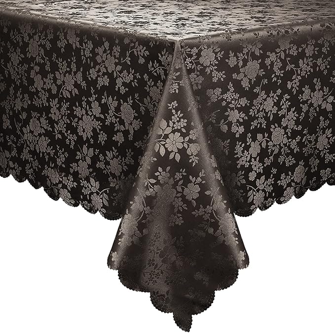 Smiry Rectangle Table Cloth, Waterproof Heavy Duty Vinyl Tablecloths, Wipeable Washable Table Cover for Kitchen and Dining Room (Coffee, 60" X 84")