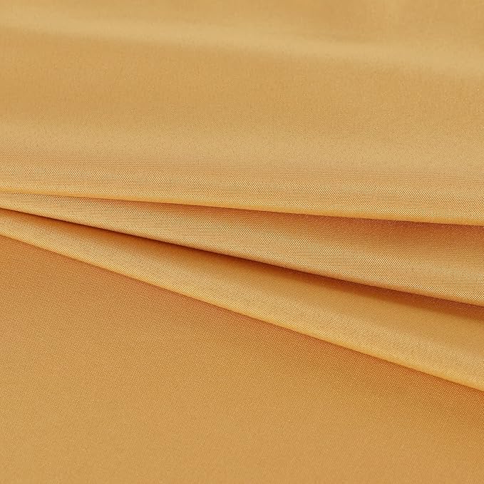 Fitable Rectangle Tablecloth Stain and Wrinkle Resistant Washable Polyester Table Cloth for Buffet Parties and Camping (60x84 inch, Gold)