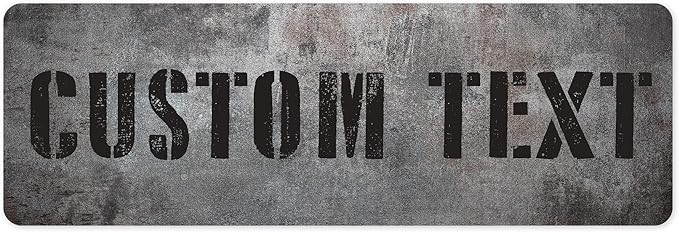Custom Sign, Custom Street Sign, 11 Font Colors, 13 Font Styles, 4 Hole Options, 22 Sizes, 6x18 Inches, Rust Free DiBound, Fade Resistant, Made in USA by My Sign Center (Grunge Metal)