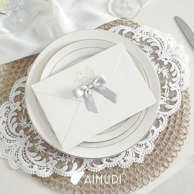 AIMUDI Silver Satin Ribbon Twist Tie Bows 2.5" Pretied Bows Premade Craft Bows for Treat Bags Cake Pop Gift Wrapping Basket Wedding Favors Cookie Candy Bagging Baby Shower - 50 Counts