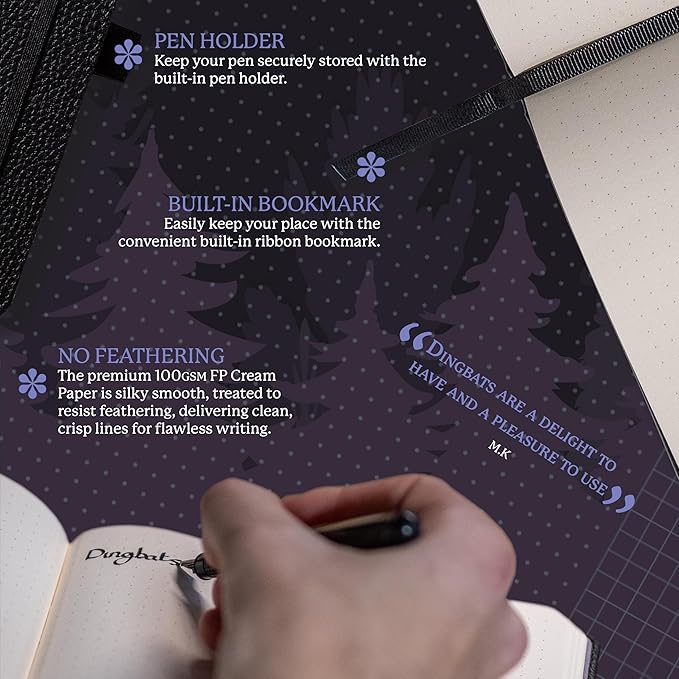 Dingbats* Wildlife Plain Writing Journal Notebook A5 - Vegan Leather Hardcover - Ideal for Work, Travel - Pocket, Elastic Closure, & Bookmark
