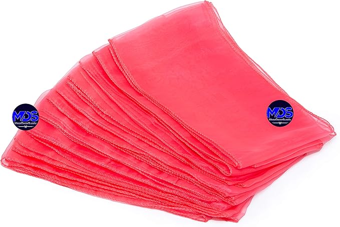 MDS Pack of 300 PCS Organza Chair Sashes Wider Dining Chair Bows Ribbon Tie Back for Wedding Party Birthday Bridal Shower Reception Event Banquet Home Chair Cover Decoration - Coral