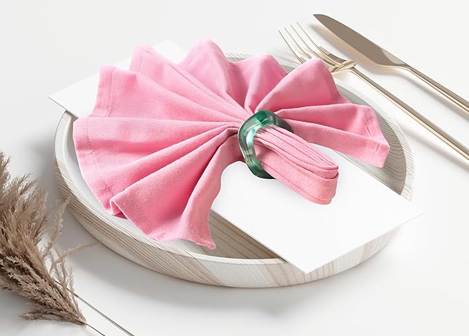 Set of 12 Epoxy Resin Napkin Rings - Handcrafted Napkin Ring Holders 1.5" Napkin Rings for Christmas Party Decoration, Dinning Table, Family Gatherings, Table Décor(Multi Pastel)- ALPHA Living HOME