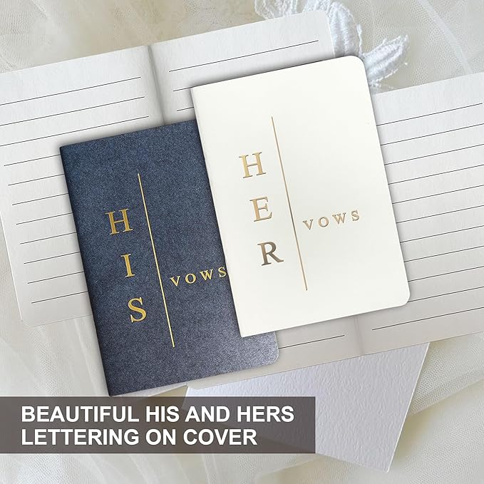 Wedding Vow Books His and Hers, Wedding Registry Gifts Ideas for Bride & Groom,Wedding Essentials