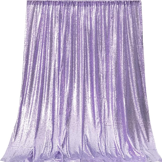 JYFLZQ Lavender Sequin Backdrop Curtains 2ft x 8ft 4 Panel Glitter Photo Booth Backdrops Sparkly Photography Background Drapes for Parties Wedding Bridal Showers