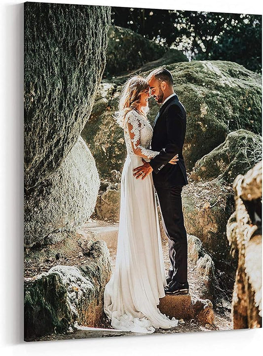 Personalized Custom Canvas Prints: Photo On Canvas (Framed Canvas, 12X16) Transform Your Photos into Stunning Framed Wall Art Digitally Printed Photo To Canvas Ideal for Home Deco