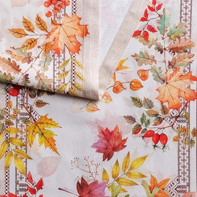 Maison d' Hermine Table Runner 100% Cotton Single Layer Table Runners 90 inches Long for Thanksgiving Christmas Decorations Home Kitchen Dining Party Wedding (Amarante, 14.5" x 90")