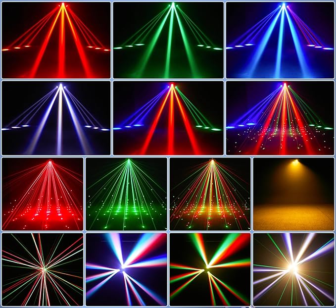 4-Pack Moving Head Stage Lights 9 X 10W LED DJ Lighting with DMX Mode Sound Stage Lighs and Parties Lights Activated for Party Wedding Concert Disco DJ Concert Show
