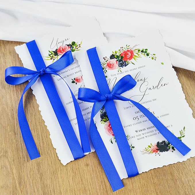 100 Yards 1.5 inch Grosgrain Ribbon, Solid Color Fabric Ribbon Perfect for Gift Wrapping, Wedding, Handmade Bows, Floral Bouquets and Party Decoration(Royal Blue)