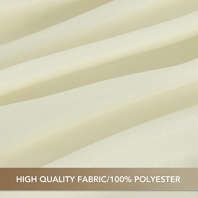 sancua Square Tablecloths 85x85 Inch, 2 Pack - Beige Fabric Table Cloth for Square or Round Tables, Washable Polyester Table Cover for Outdoor Party, Birthday, Buffet, Resturant