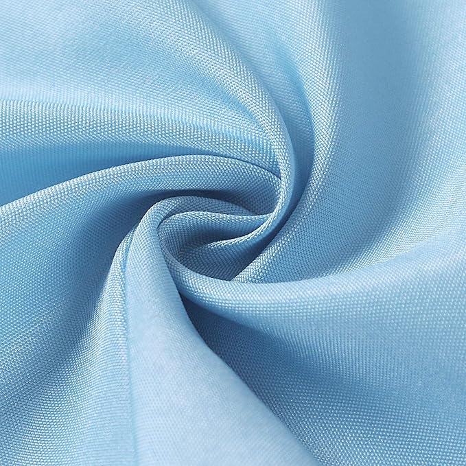 108 inch Round Tablecloth Washable Polyester Table Cloth Decorative Table Cover for Wedding Party Dining Banquet（108 inch,Blue Mist）