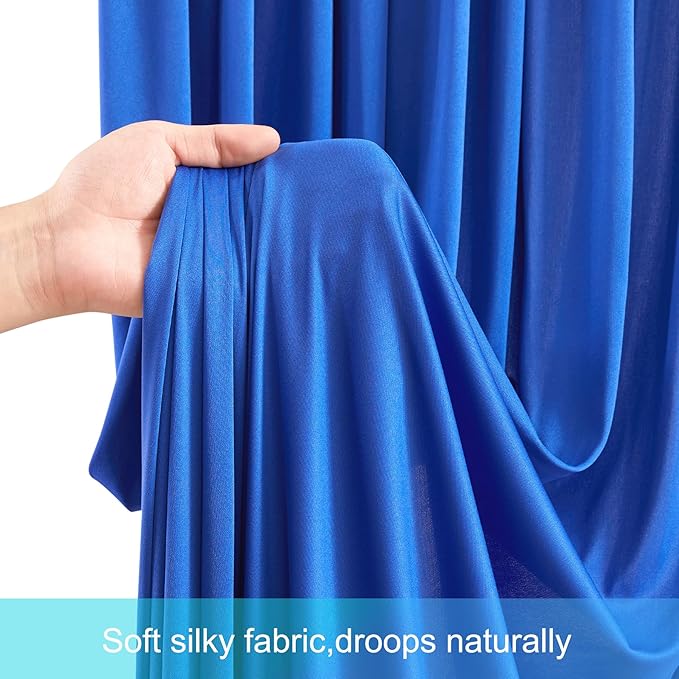 40ft x 12ft Royal Blue Backdrop Curtains Wrinkle Free Backdrop Curtain for Wedding Parties Blue Fabric Backdrops Drapes Back Drop Cloth Bridal Shower Stage Curtains Wedding Decorations for Reception