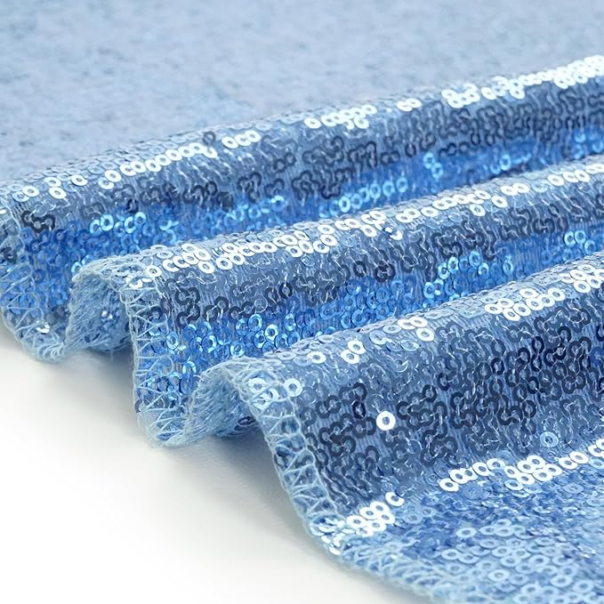 Eternal Beauty Baby Blue Sequin Backdrop, 20x10 Ft Glitter Background Curtains for Shimmer Photography Party Wedding Birthday Back Drop Decor