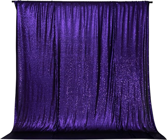 PartyDelight Sequin Backdrop Purple 6FTx6FT Wedding Curtain Special Events Party