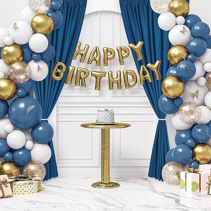 DWCN 10x10 FT Backdrop Curtains for Parties, Photography Backdrop Drapes with Rod Pockets for Wedding Decorations Stage Birthday Family Gatherings, 2 Panels 5ft x 10ft, Royal Blue