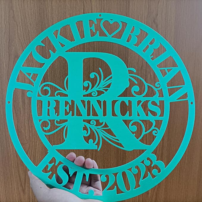Personalized Metal Sign,Custom Family Name Sign,Last Name Signs,Split Letter Wall Art,Home Decor,Gifts for Wedding Anniversary,Outdoor Wall Decor,Metal Letter