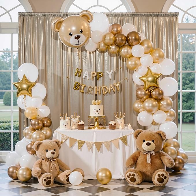 10x10 ft Wrinkle Free Champagne Sequin Backdrop Curtain for Parties,Thick Not Fall-Off Glitter Backdrop Drapes,2 Panels 5x10ft Shimmer Photo Back Drop Cloth for Wedding Birthday Photography Background