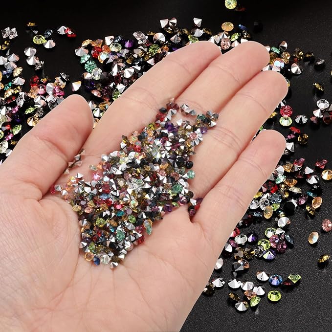 PATIKIL 14000Pcs Wedding Table Scatter Confetti Crystals 3mm Acrylic Diamonds Vase Fillers Gems for Table Centerpiece Decorations Bridal Shower Party, Light Green AB