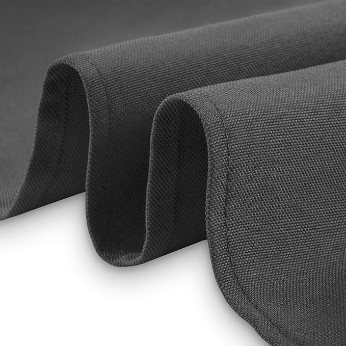 Lann's Linens - 10 Premium 70" Square Tablecloths for Wedding/Banquet/Restaurant - Polyester Fabric Table Cloth - Dark Gray