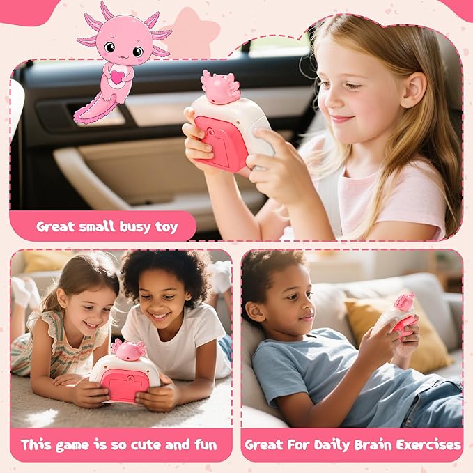 Axolotl Pop Game Fidget Toy,Teen Girl Gifts Trendy Stuff,Quick Push Game Pop Bubble Up Toys for Kids,Axolotl Gifts for 5 6 7 8 9 10 11 12 Year Old Birthday, Halloween,Christmas, Valentines Gift