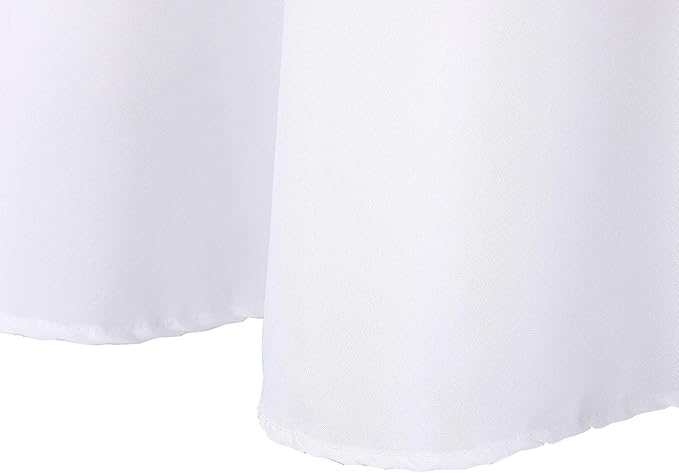 Ascoza 2pack 52x52 Inch White Square in Polyester Fabric Tablecloth for Wedding,Banquet,Restaurant and Parties