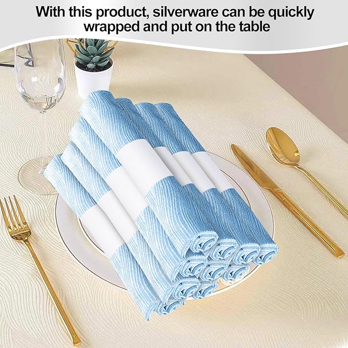 Germiwipe Napkin Bands,Paper Napkin Rings Self Adhesive,Silverware Wraps Bands (White-500 pcs)