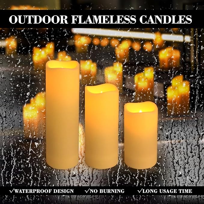 36Pack Flameless LED Candles, Waterproof for Indoor & Outdoor Use, Equipped with 10-Key Remotes & Timer, Ideal for Weddings, Table Decor, Festivals & Home Accents…