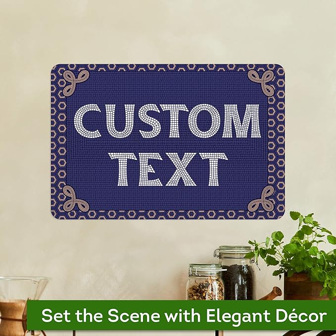 Custom Sign, Custom Street Sign, 11 Font Colors, 13 Font Styles, 4 Hole Options, 22 Sizes, 12x18 Inches, Rust Free DiBound, Fade Resistant, Made in USA by My Sign Center (Fauxsaic 1)