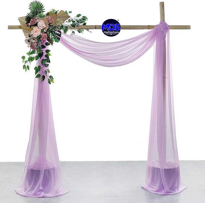 MDS Halloween Chiffon Draping Fabric - 1 Panel, 30" Wide x 100ft Long - Sheer Spooky Arbor & Canopy Drapery for Haunted House Backdrops, Party Ceilings, DIY Costumes & Themed Events - Orchid