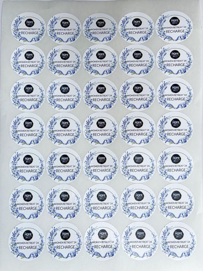 Custom Stickers for Weddings, Birthdays & Businesses - Personalized Labels with Your Logo - Waterproof, Fade and Heat Resistant - Pack of 100-1000 (Wreath M, 3 Inch)
