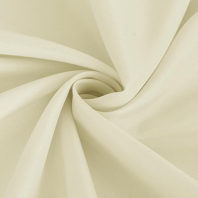 Fitable 6 Pack Ivory Round Tablecloths - 120 Inches in Diameter - Stain Resistant and Washable Table Clothes, Polyester Fabric Table Covers for Wedding, Party, Banquet, Formal Events