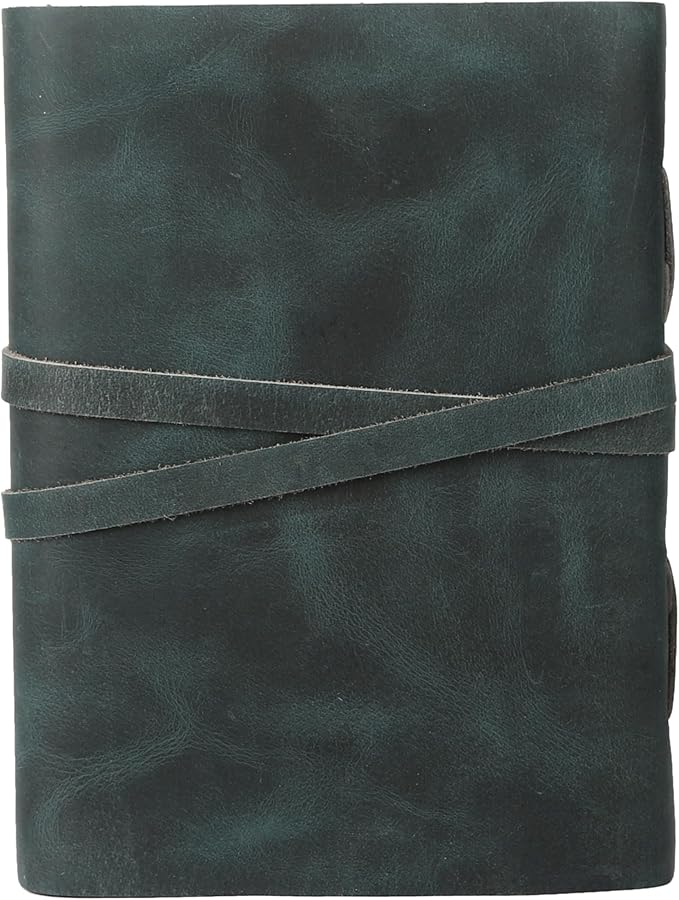 Leather Journal with Lined and Unlined Deckle Edge Paper 8x6 inch and Vintage Key | Handmade Writing Notebook Diary | Bound Daily Notepad for Men & Women Medium, Sketch/Writing pad for Artists