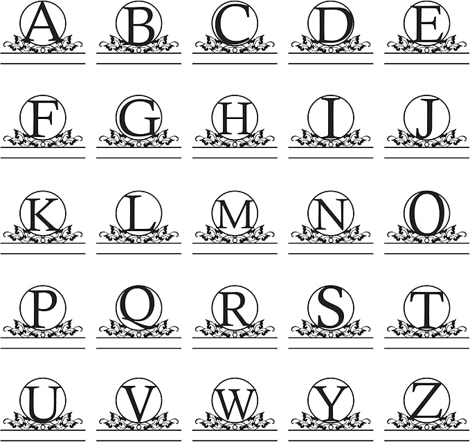 Personalized Metal Name Signs, Split Letter Monogram Wall Art Decor, Durable Steel Family Last Name Decor, Custom Signs Indoor or Outdoor, Personalized Wedding Gifts, Housewarming Gift