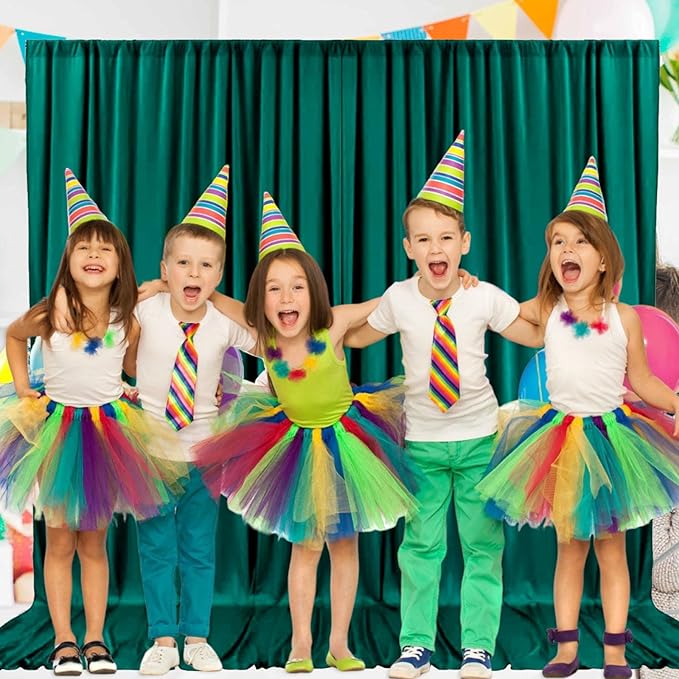 2 Panels Lake Green Backdrop Curtain, 10 x 10 Feet Background Curtains for Parties, Weddings, Baby Showers, Bachelorette Halloween, Christmas Birthday Party Photoshoot Backdrop Curtains Decorations