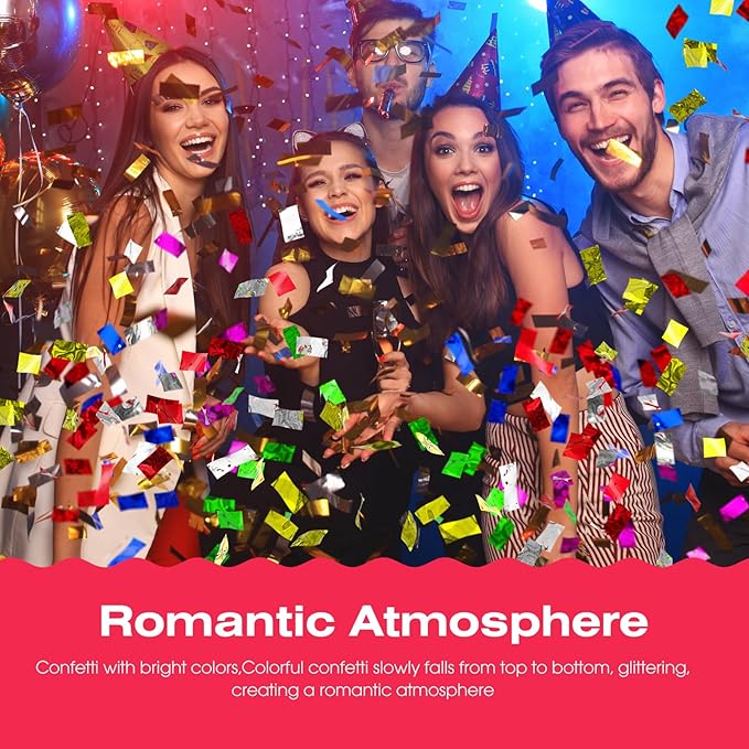 Metallic glitter Confetti Paper - Color Flame Retardant Foil Confetti Great for Birthday Parties,Concerts,Celebrations,Weddings,Confetti Party,Graduation Ceremonies & More (0.45)