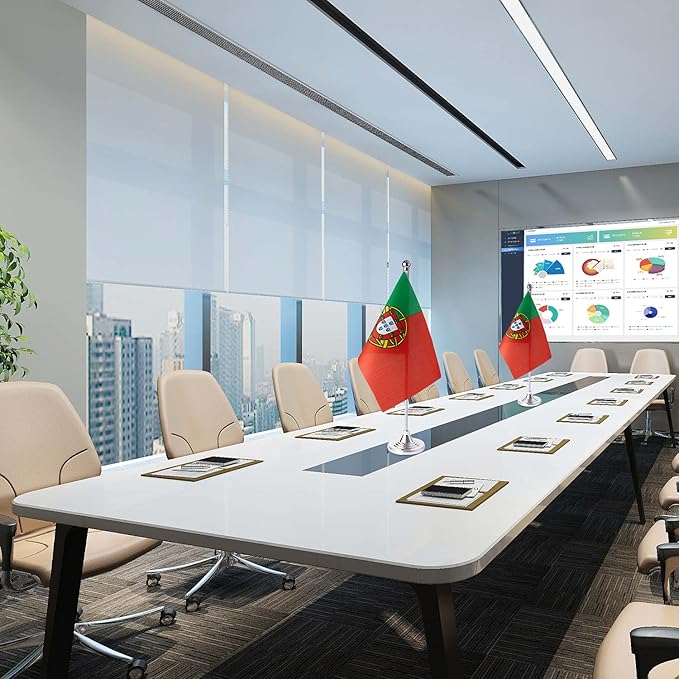 ZXvZYT 2 Pack Portugal flag Portuguese Table Flag Small Mini Portuguese Desk Flags With Stand Base,International Festival Events Celebration Decorate,Home office Decorations
