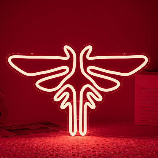 Moth Neon Sign Game Neon Light for wall Decor Red LED Neon Signs Animal Neon Lights for Bedroon Kids Room Video Game Center Decor
