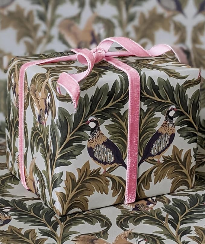 Pink Christmas Velvet Ribbon for Tree, Gift Wrapping, Flower Bouquet, Wreath Decorations, Bow Making 5/8'', 25 Yards
