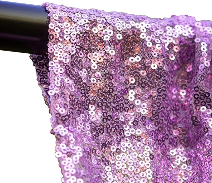 Lavender Sequin Backdrop Curtains 4 Panels 2FTx8FT Wedding Photo Backdrop Glitter Birthday Bridal Party Curtains Sparkle Background Drapes Parties Decor Curtains