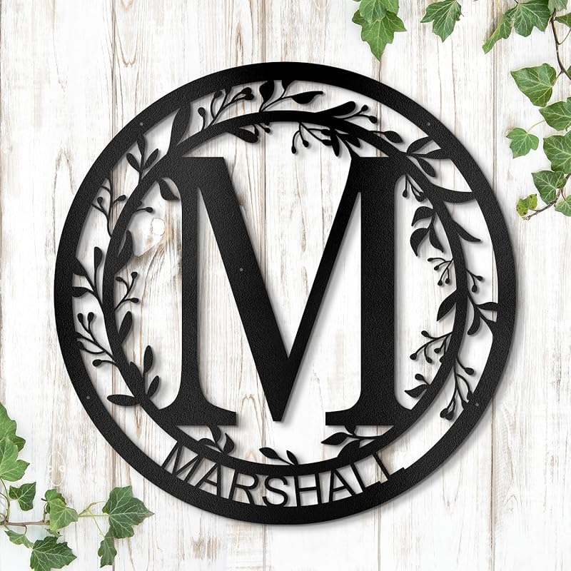 Custom Metal Signs Metal Name Sign Metal Wall Art Split Letter Monogram Wall Decor Metal Wall Art Last Name Sign Family Name Sign Personalized Wedding Gift Fire Pit Sign Outdoor Decor Cabin Sign
