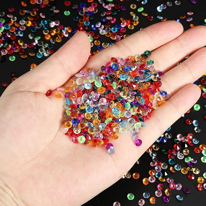 PATIKIL 10000 Pcs Wedding Table Scatter Confetti Crystals 4.5mm Acrylic Diamonds Vase Fillers Gems for Table Centerpiece Decorations Party Vase Beads, Light Blue