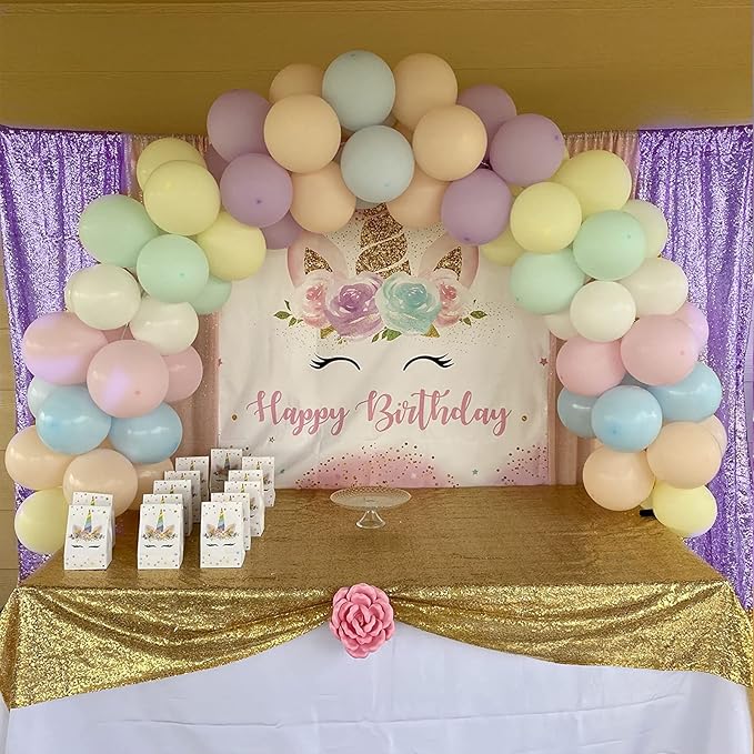 Lavender Sequin Photography Backdrop Curtains 2FTx8FT 2 Panels Sparkly Background Drapes for Party Birthday Wedding Decor