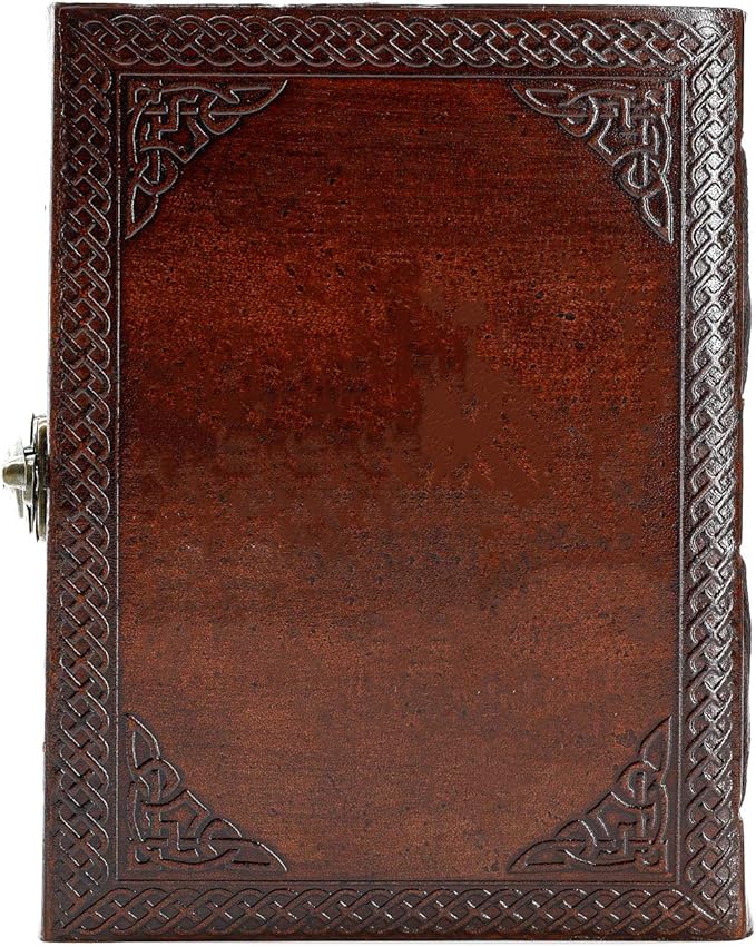 Handmade Leather Double Dragon Journal | Writing Notebook Diary | Bound Daily Notepad for Men & Women Unlined Paper Medium, Writing pad for Artist, Sketch