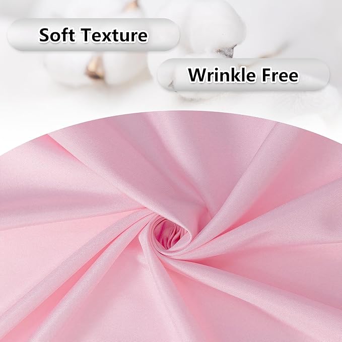 MEETSKY Pink Backdrop Curtain for Parties Baby Shower Pink Photo Curtains with Rod Pockets Backdrop Drapes Privacy Fabric Decoration for Wedding Birthday Gril Party Home Decor, 5ft x 10ft, 2 Panels