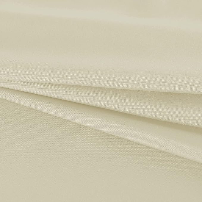 Fitable Square Tablecloth 60x60 inch Tablecloth Stain and Wrinkle Resistant Washable Polyester Table Cloth for Buffet Parties and Camping, Ivory